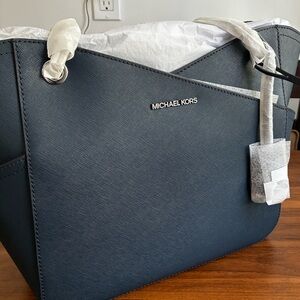 Michael Kors Dark Blue Tote Bag